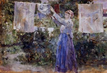 Berthe Morisot : Woman Hanging out the Wash